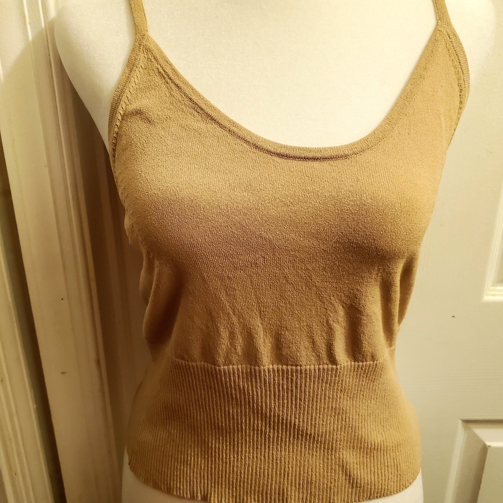 Express Tan Sleeveless Fitted Camisole